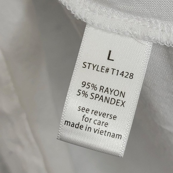 Active USA White Scoop Neck Short Sleeve Shirt - Picture 8 of 13